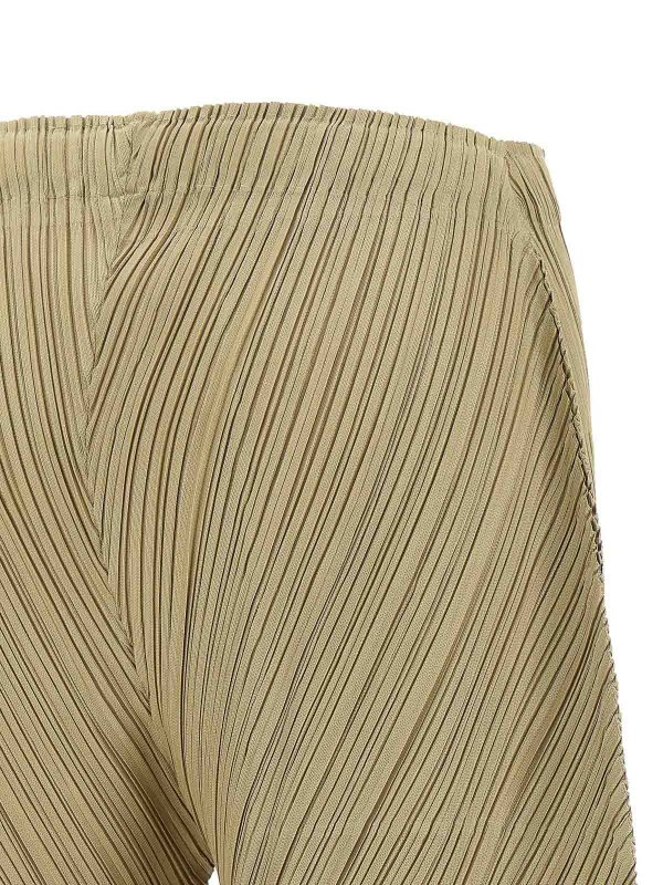 テーラードパンツ - ベージュ shop online: PLEATS PLEASE ISSEY MIYAKE