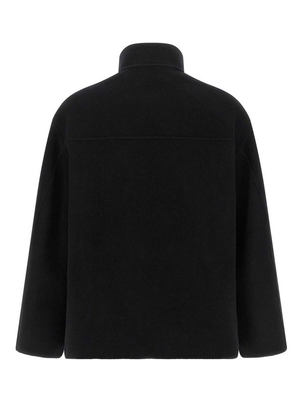 ROHE: knee length coats online - Double Wool Coat