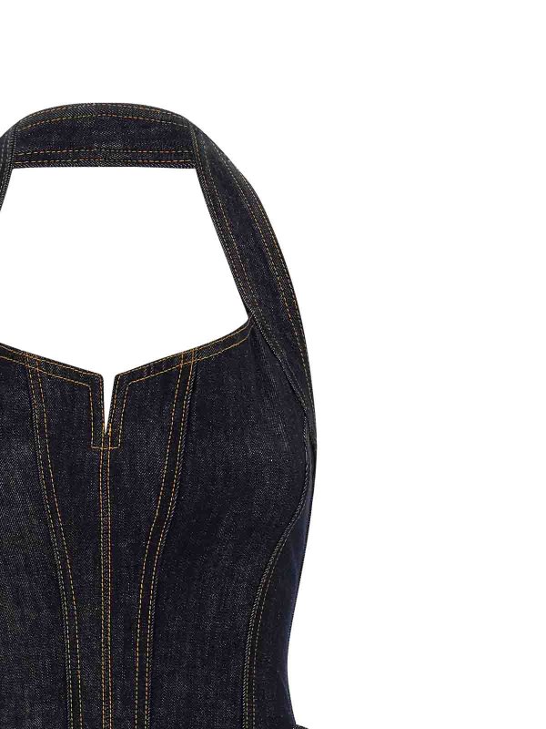 The Best Shops Self Portrait: abiti al ginocchio - Abito in denim