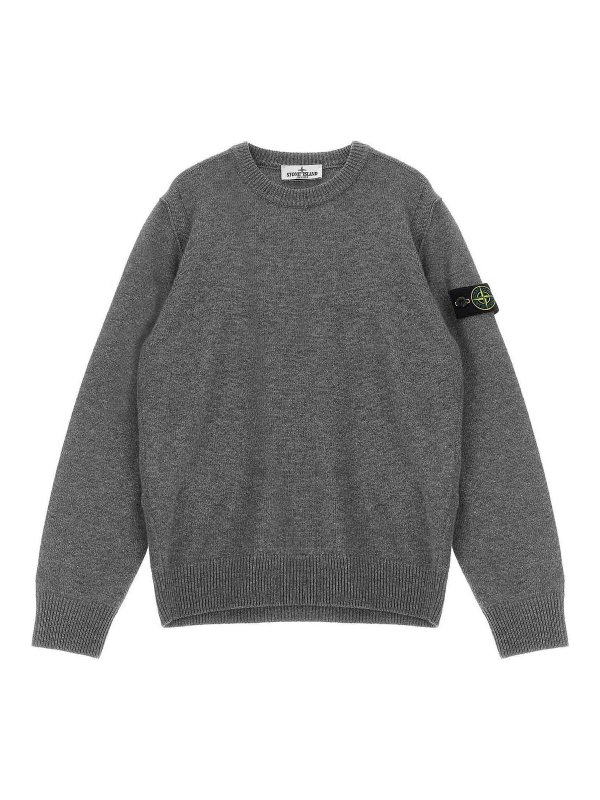Stone Island Junior: クルーネック - クルーネック - グレー