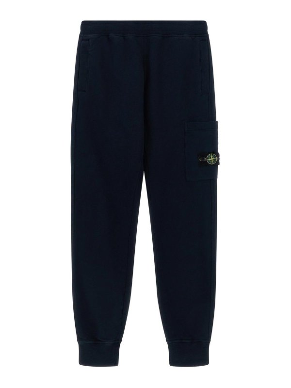 Stone Island Junior: スウェットパンツ - トラックスーツ ボトムス - ブルー