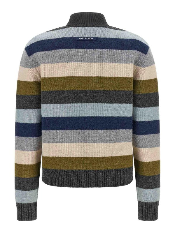 TORY BURCH: Strickpullover mit Rundhalsausschnitt online - Rundhalspullover - Bunt