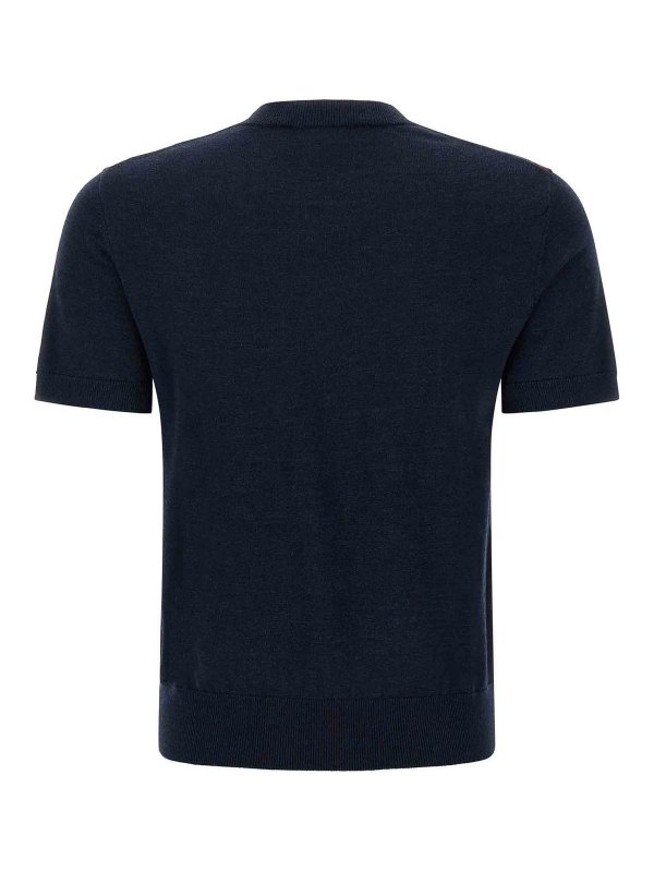 TORY BURCH: Strickpullover mit Rundhalsausschnitt online - Rundhalspullover - Blau