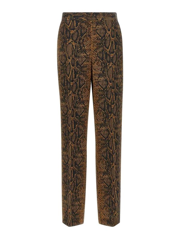 TWINSET: casual trousers - Python Print Pants