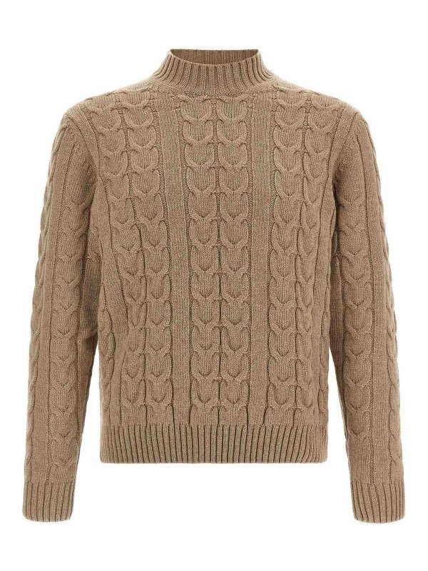 ZANONE: Col roulé & Col polo - Pull Col Roulé - Beige