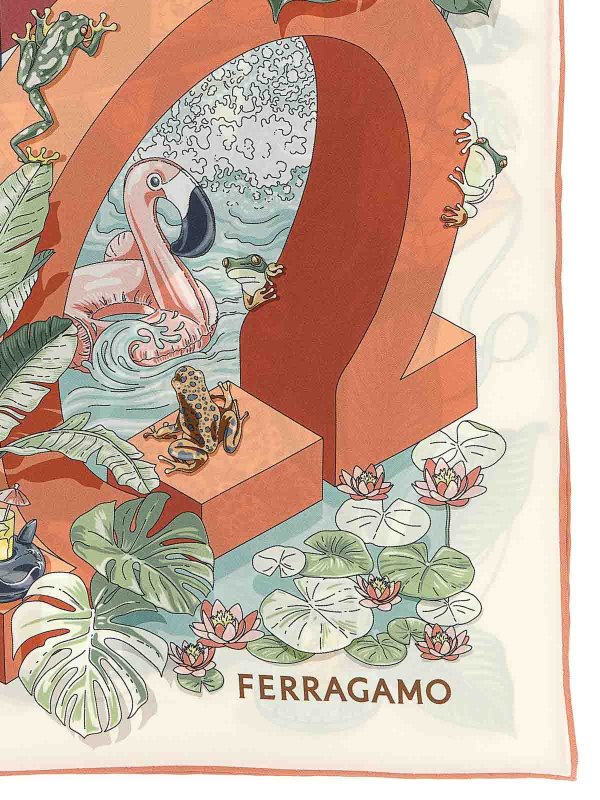SALVATORE FERRAGAMO: スカーフ online - スカーフ - マルチカラー