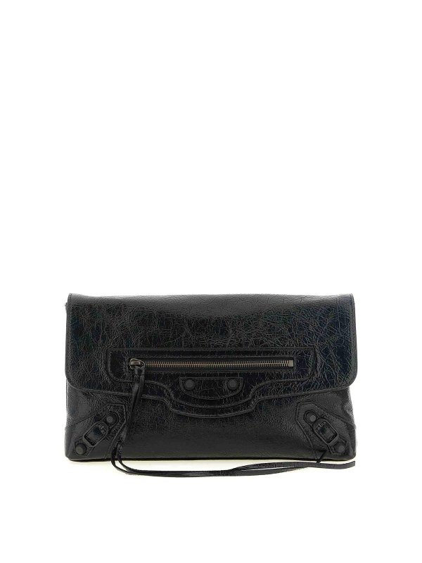 BALENCIAGA: クラッチバッグ - クラッチバッグ - 黒
