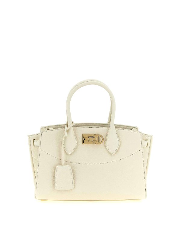 SALVATORE FERRAGAMO: トートバッグ - トートバッグ - 白