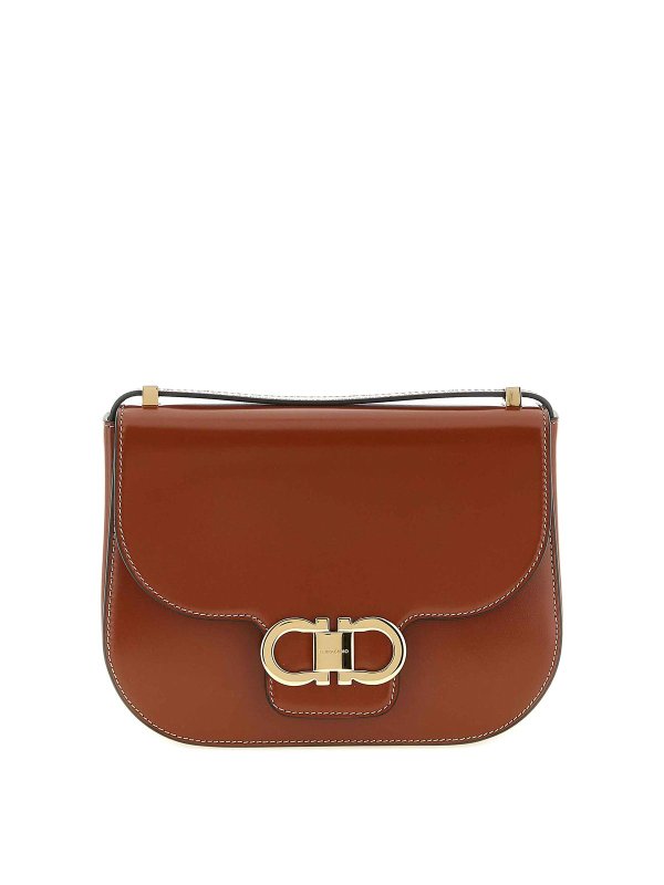 SALVATORE FERRAGAMO: ショルダーバッグ - ショルダーバッグ - ブラウン