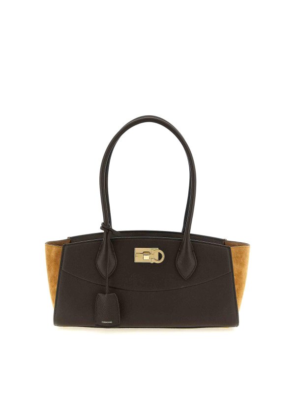 SALVATORE FERRAGAMO: ショルダーバッグ - ショルダーバッグ - ブラウン