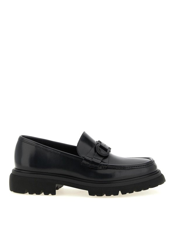 SALVATORE FERRAGAMO: ロファー＆スリッパ - ローファー - 黒