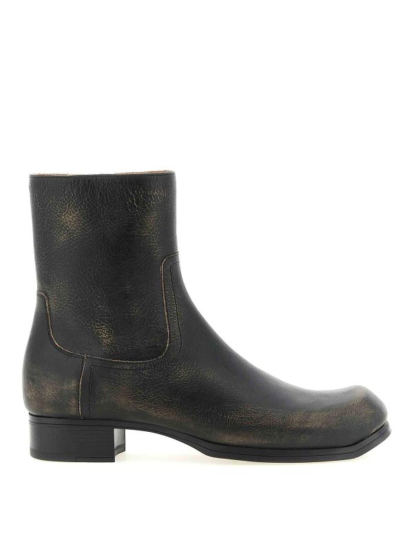 Maison Margiela: ブーティー - アンクルブーツ - 黒
