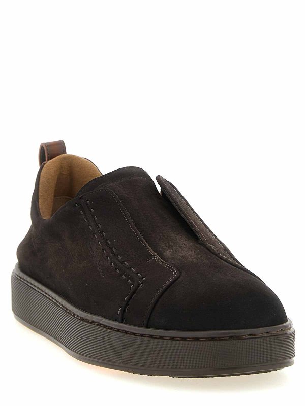 SANTONI: Chaussures de sport online - Baskets - Marron