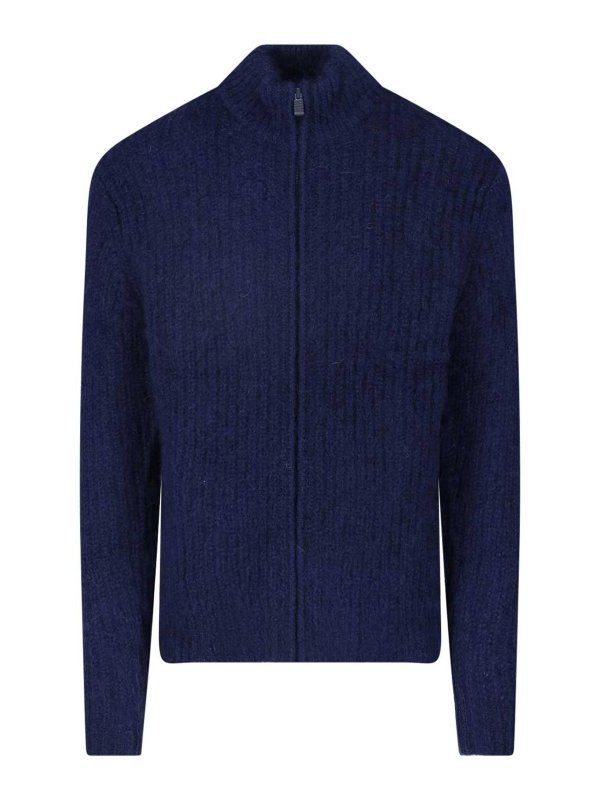 ASPESI: Strickpullover mit Rundhalsausschnitt - Rundhalspullover - Blau