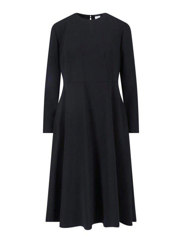 ASPESI: Knielange Kleider - Knielanges Kleid - Schwarz