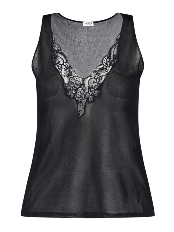 Balmain: Tops & Débardeurs - Top - Noir