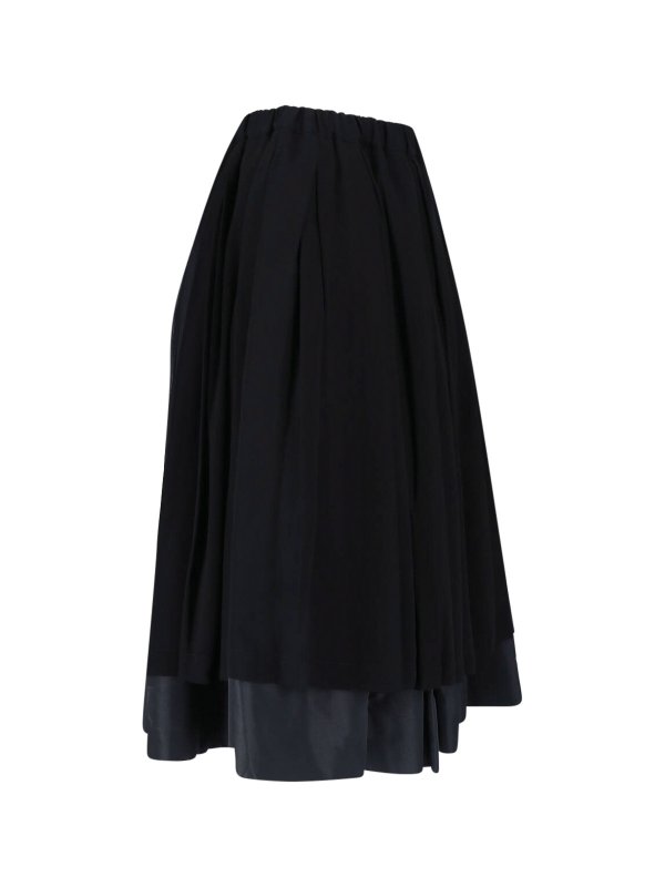 The Best Shops COMME DES GARCONS: Knielange und Midi Röcke - Midirock - Schwarz