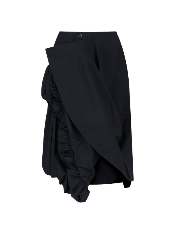膝丈/ミディスカート - 黒 shop online: COMME DES GARCONS