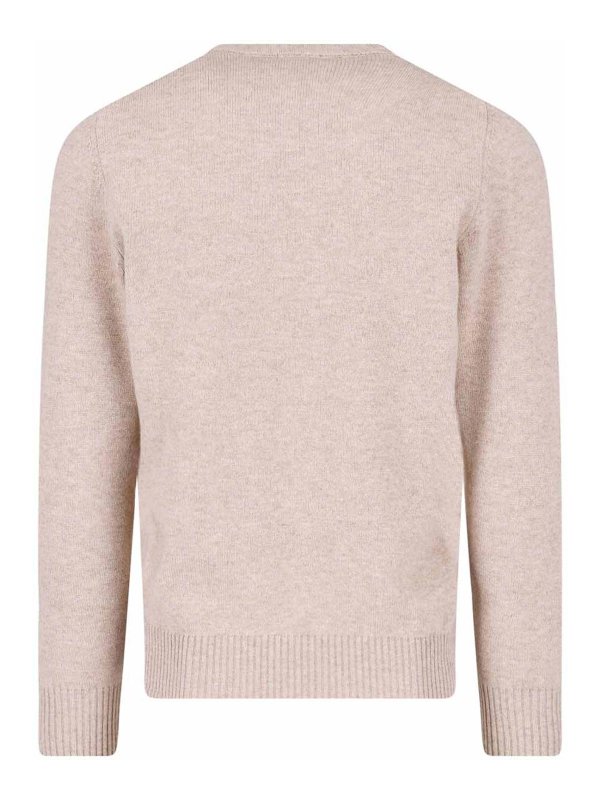 DRUMOHR: Strickpullover mit Rundhalsausschnitt online - Rundhalspullover - Beige