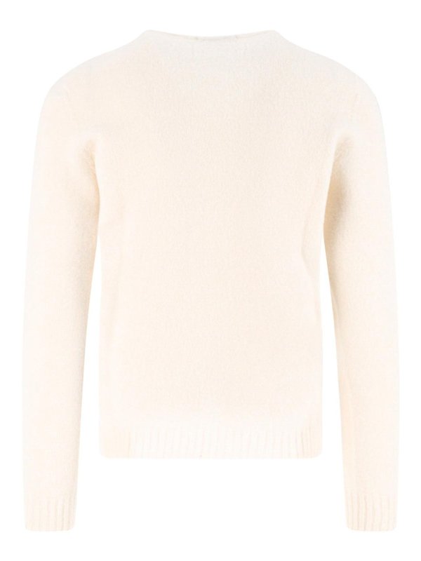 DRUMOHR: Strickpullover mit Rundhalsausschnitt online - Rundhalspullover - Creme