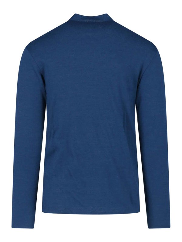 JIL SANDER: Strickpullover mit Rundhalsausschnitt online - Rundhalspullover - Blau