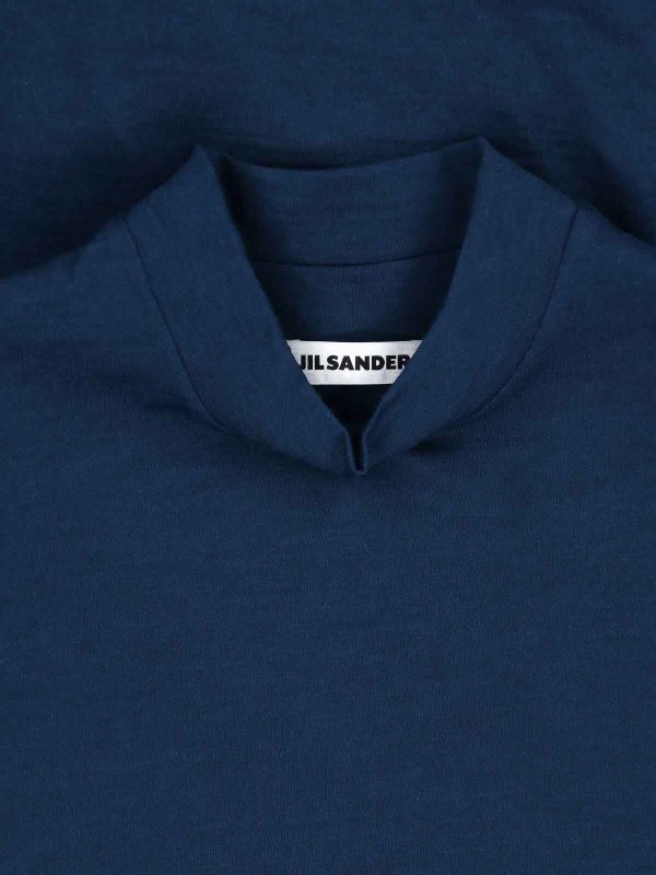 The Best Shops JIL SANDER: Strickpullover mit Rundhalsausschnitt - Rundhalspullover - Blau