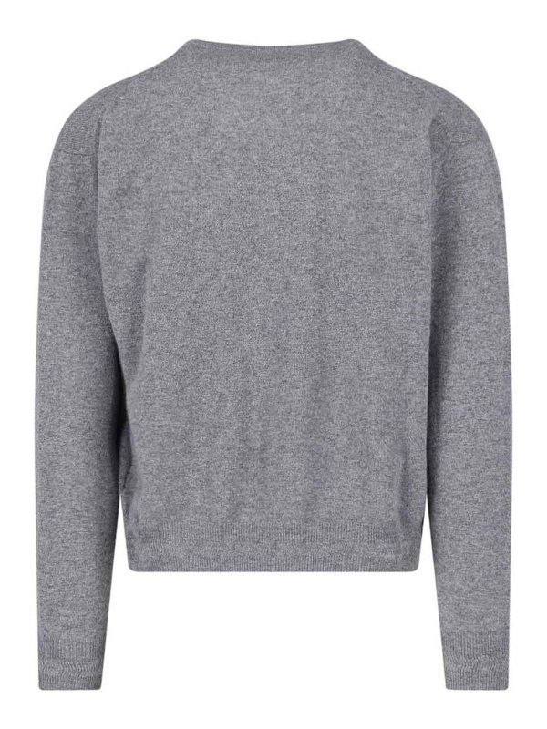 JIL SANDER: Strickpullover mit Rundhalsausschnitt online - Rundhalspullover - Grau