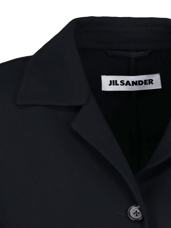 Knielanger Mantel - Schwarz shop online: JIL SANDER