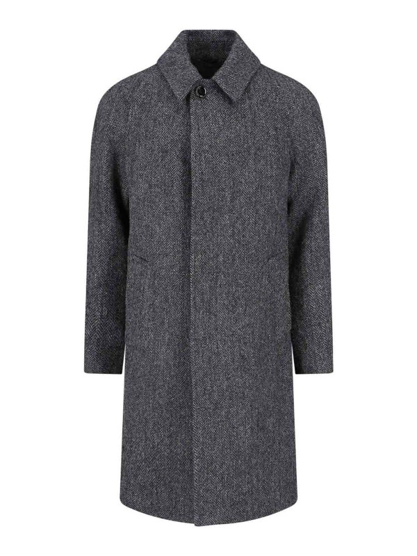 LARDINI: knee length coats - Wool Coat