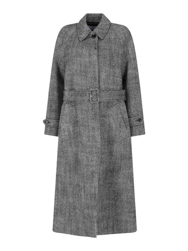 LARDINI: knee length coats - Wool Coat