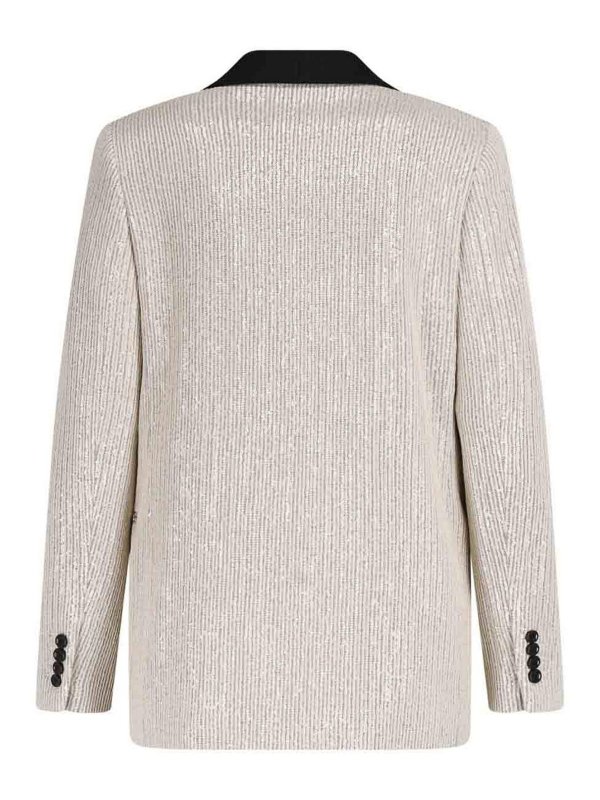 LARDINI: blazers online - Single-Breasted Sequin Blazer