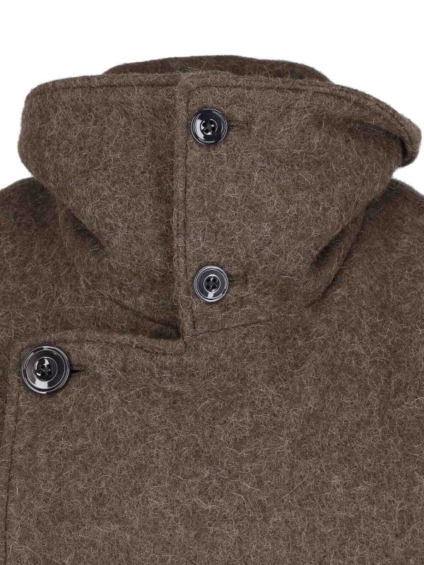 膝丈コート - ブラウン shop online: LEMAIRE