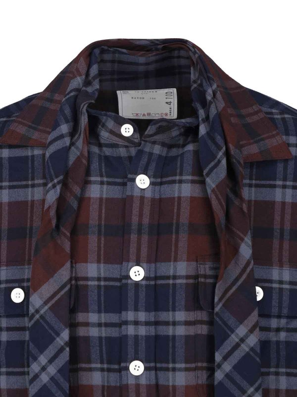 The Best Shops Sacai: shirts - Checked Shirt
