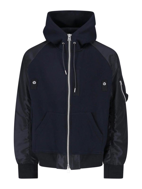 Sacai: giacche bomber - Giacca Bomber Cappuccio