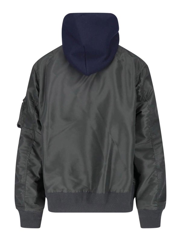 Sacai: bombers online - Hooded Bomber Jacket