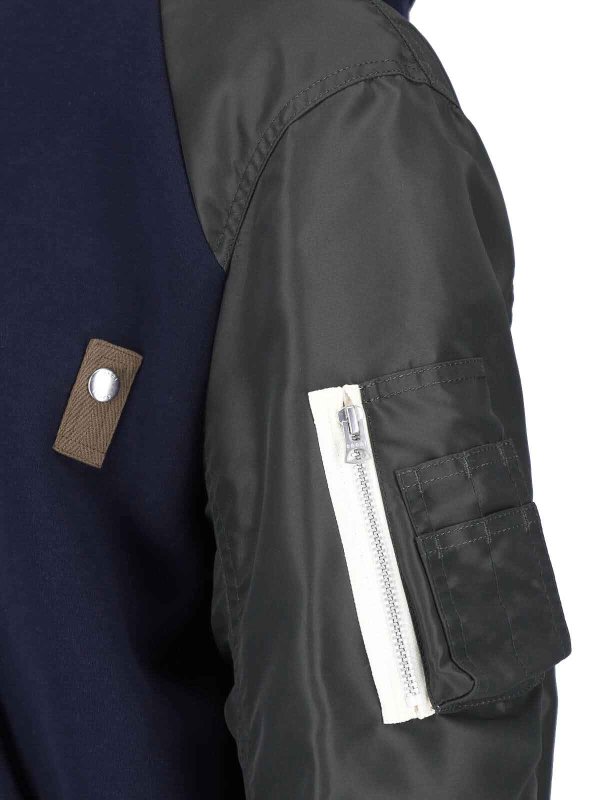The Best Shops Sacai: bombers - Hooded Bomber Jacket
