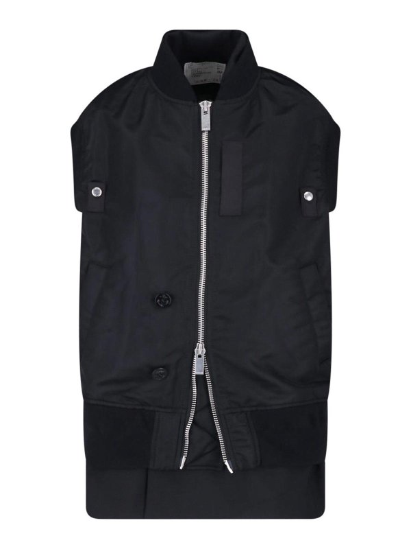 Sacai: Westen - Weste - Schwarz