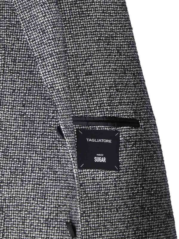 The Best Shops TAGLIATORE: blazers - Single-Breasted Wool Blend Blazer