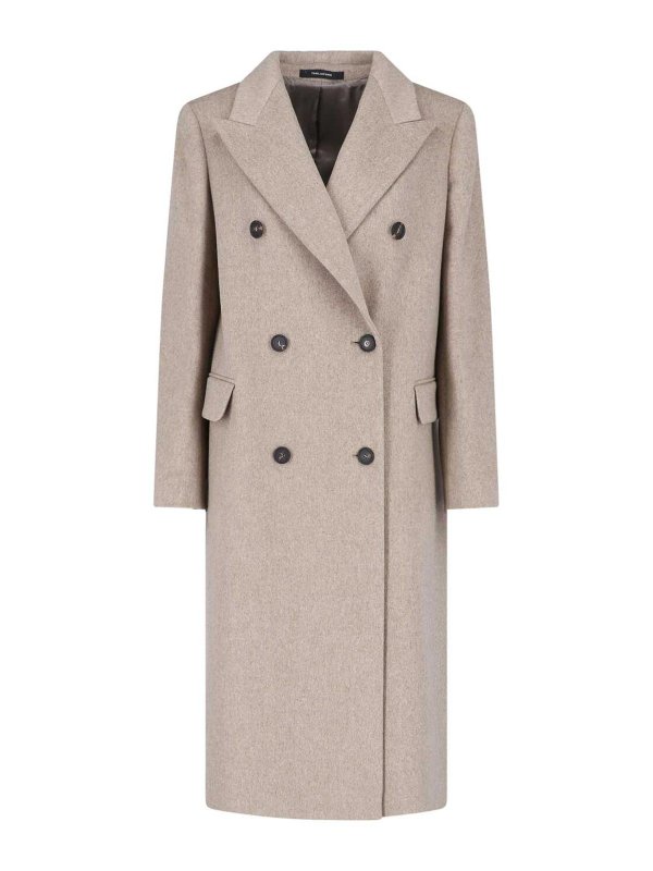 TAGLIATORE: knee length coats - Double-breasted coat