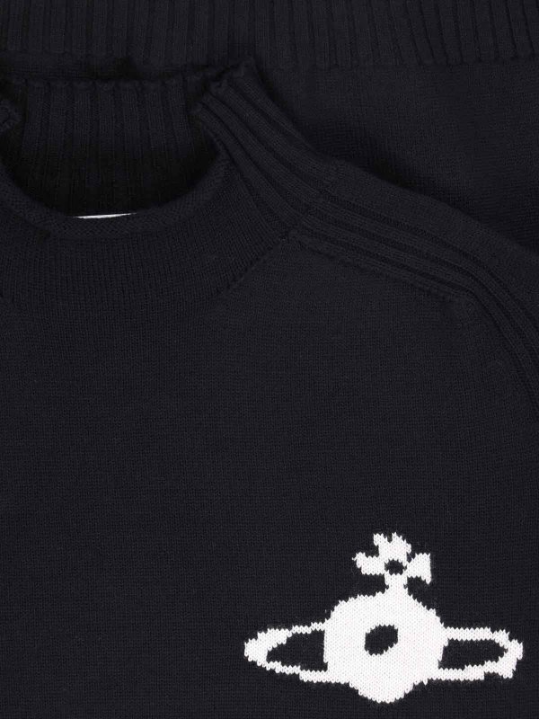 The Best Shops VIVIENNE WESTWOOD: Strickpullover mit Rundhalsausschnitt - Rundhalspullover - Schwarz
