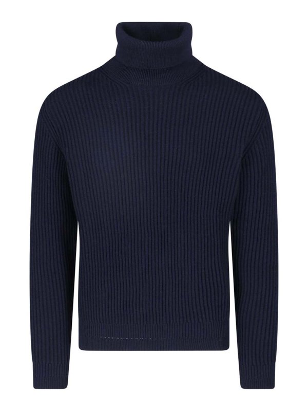 ZANONE: Pull col rond - Pull Col Rond - Bleu