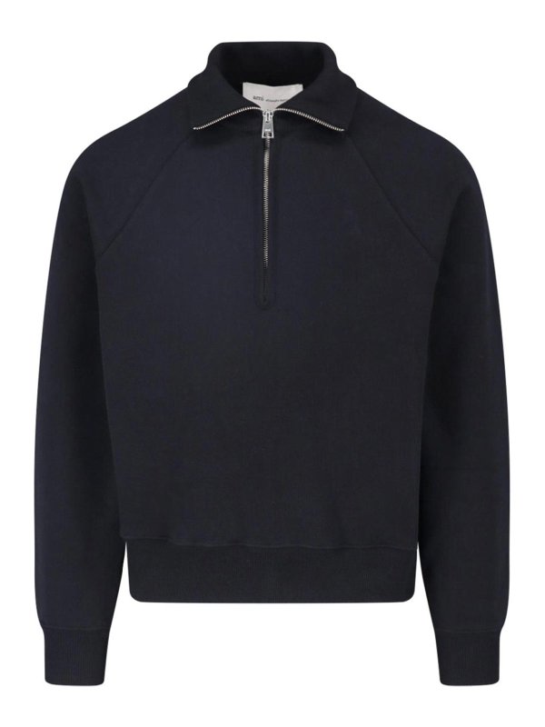 AMI PARIS: Felpe e maglie - Felpa Zip In Cotone