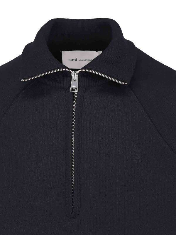 The Best Shops AMI PARIS: Felpe e maglie - Felpa Zip In Cotone