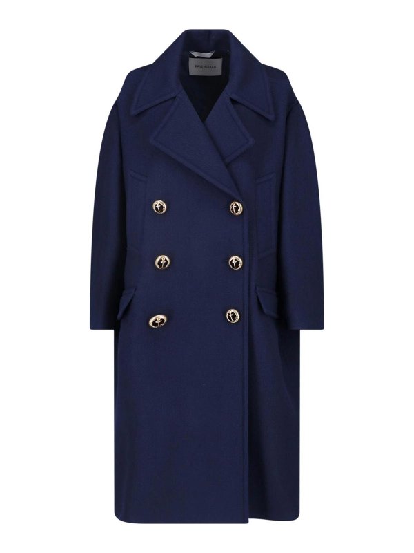 BALENCIAGA: ショートコート - ショートコート - ブルー