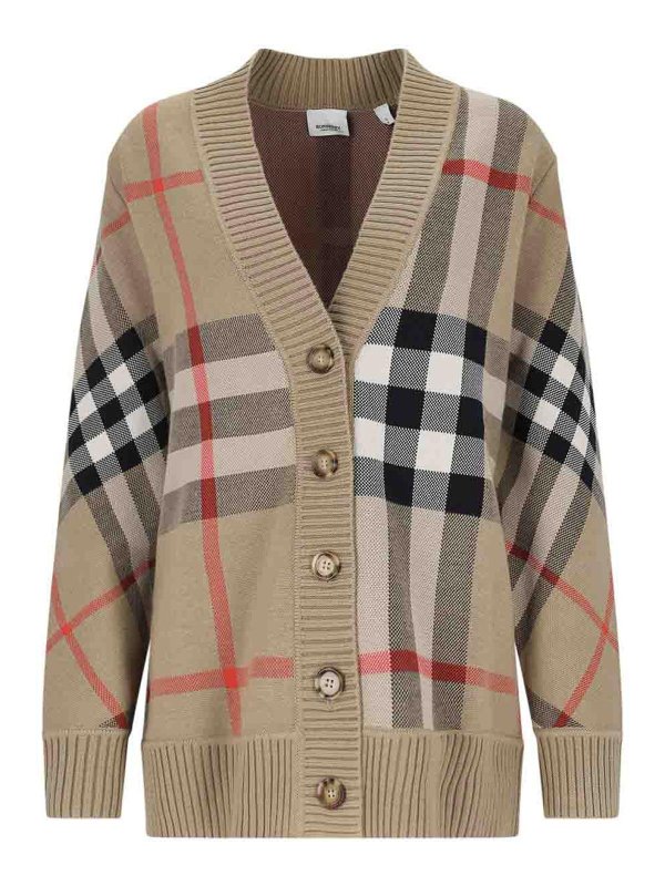 BURBERRY: cardigan - Cardigan Check