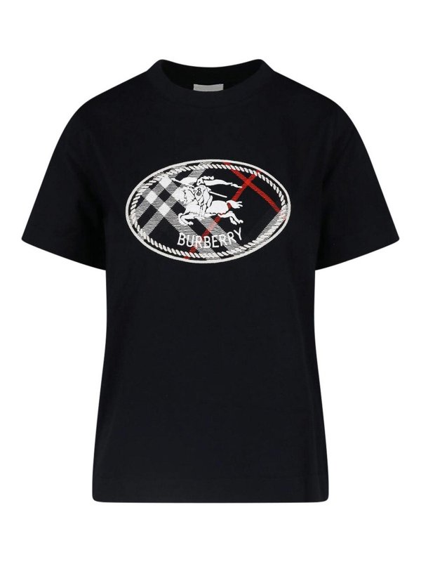 BURBERRY: T-shirts - T-Shirt - Schwarz