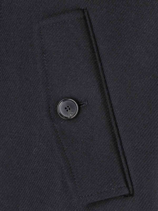 膝丈コート - 黒 shop online: CARUSO