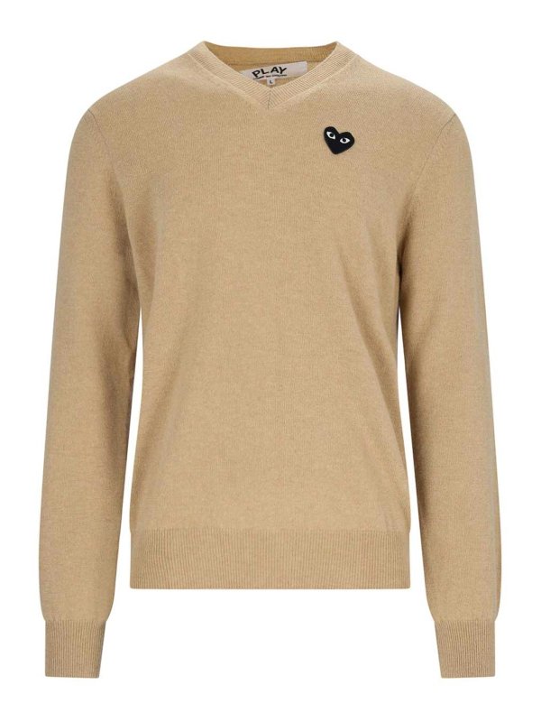 Comme des Garçons Play: crew necks - Logo Jersey