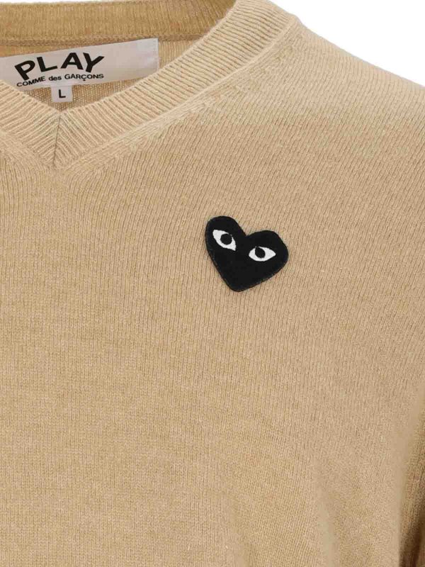 The Best Shops Comme des Garçons Play: crew necks - Logo Jersey