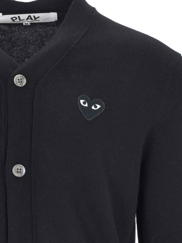 The Best Shops Comme des Garçons Play: Cardigans - Cardigan - Schwarz